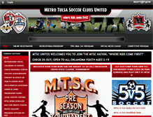 Tablet Screenshot of metrotulsasoccer.com